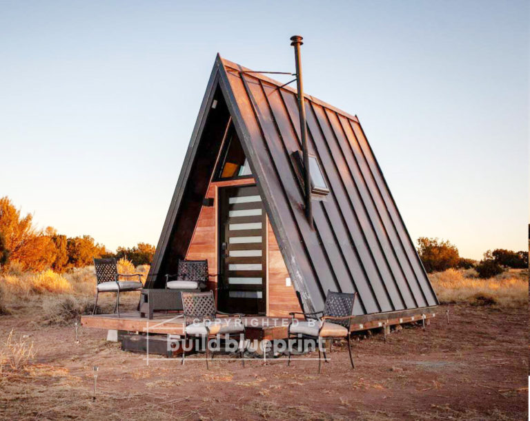 Modern X Tiny A Frame Cabin Diy Plans Build Blueprint