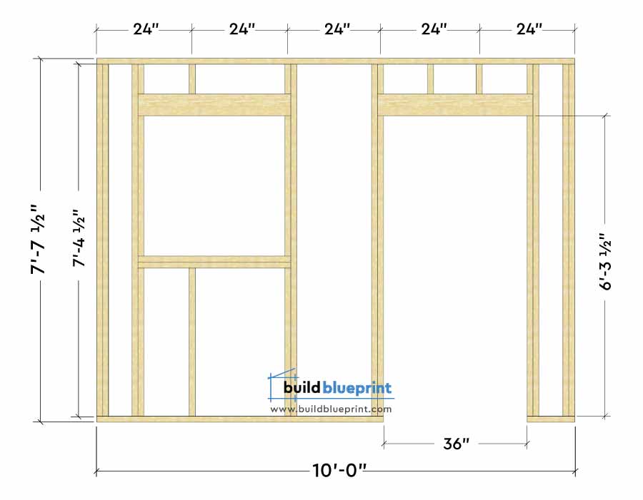 shed wall framing plan 