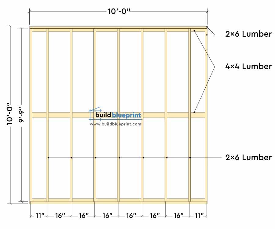 shed floor frame with dimensions