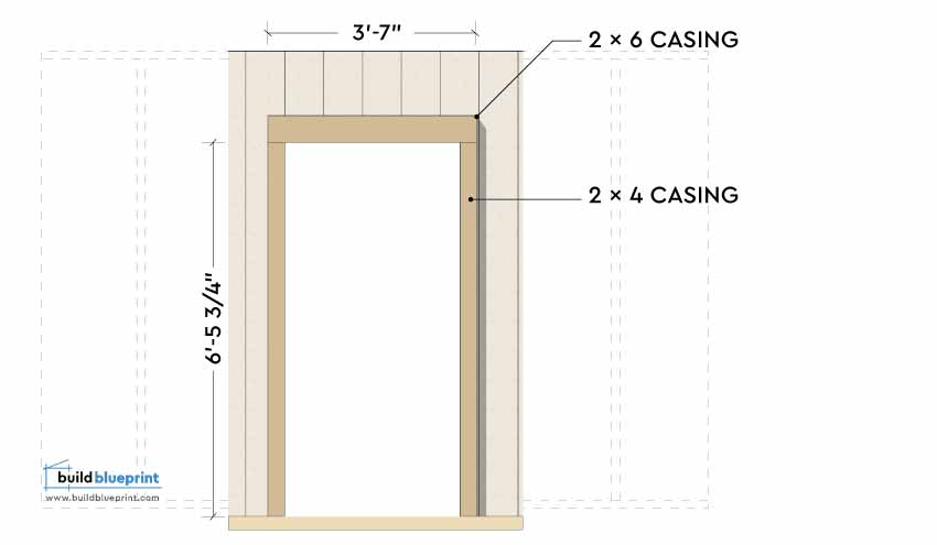 shed door trim size