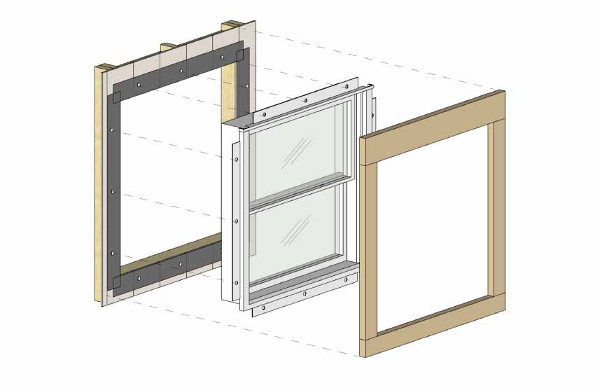 window construction instruction diagram