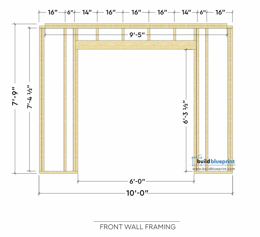 front shed wall frame plan