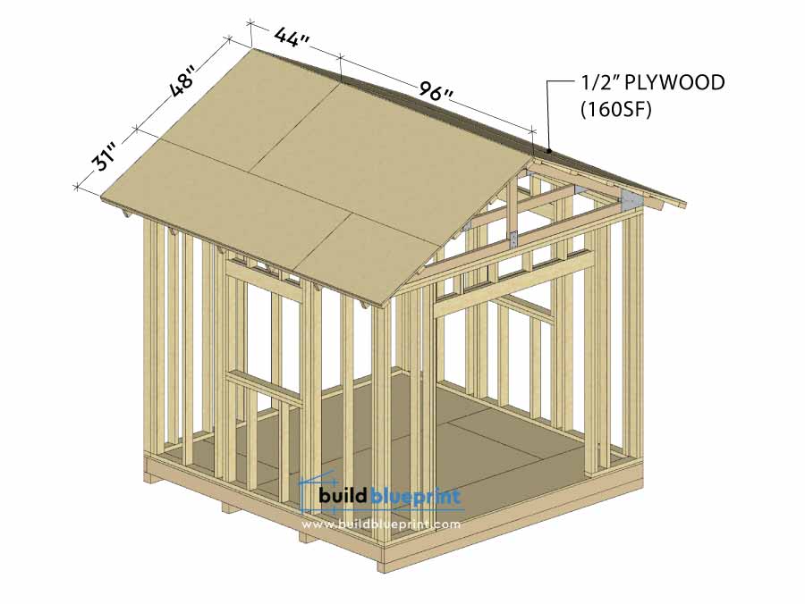 shed roof panel layout
