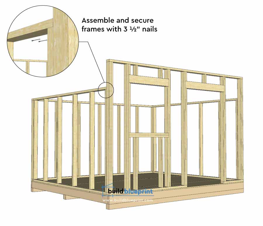 12x10 shed wall frame assembly instructions