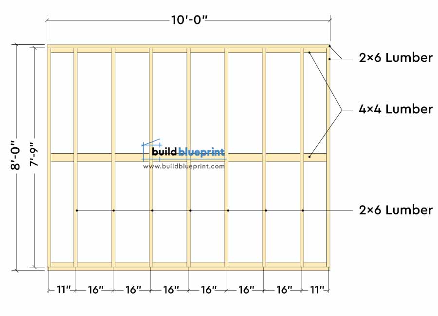 8x10 Lean To Shed Plans - Build Blueprint