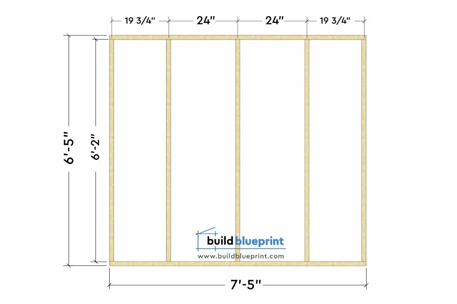 lean shed side wall framing elevation