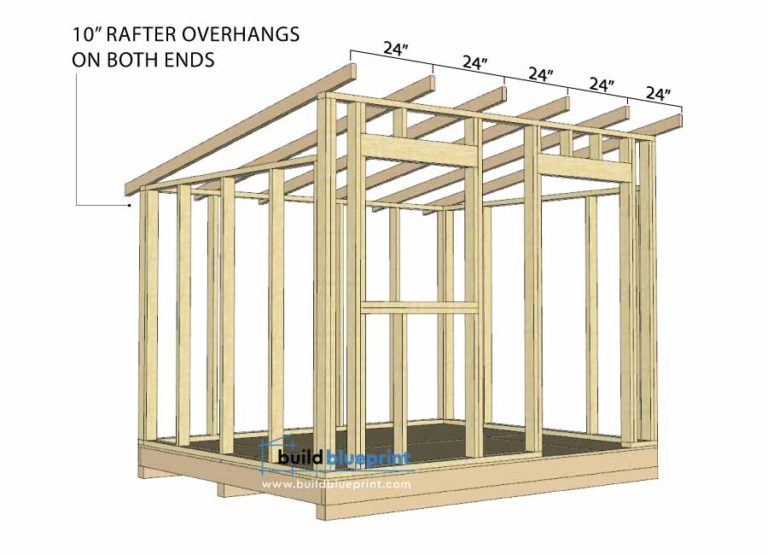 8x10 Lean To Shed Plans - Build Blueprint