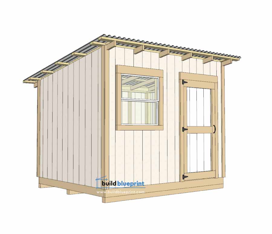 8x10 Lean To Shed Plans DIY Projects Construct101, 57% OFF