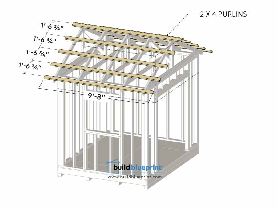 shed gable roof purlins layout