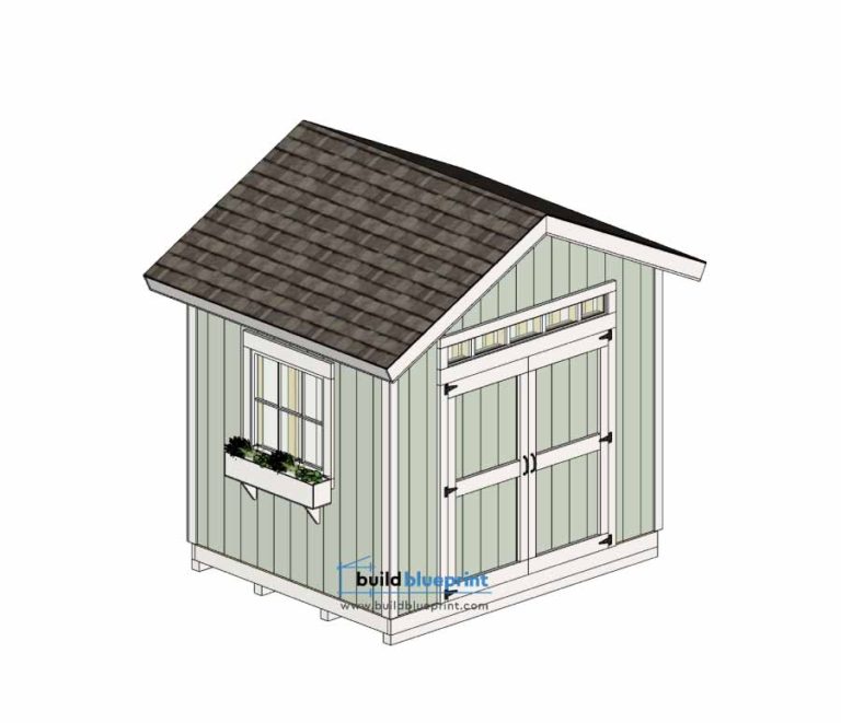 8x10 Garden Shed Plans - Build Blueprint