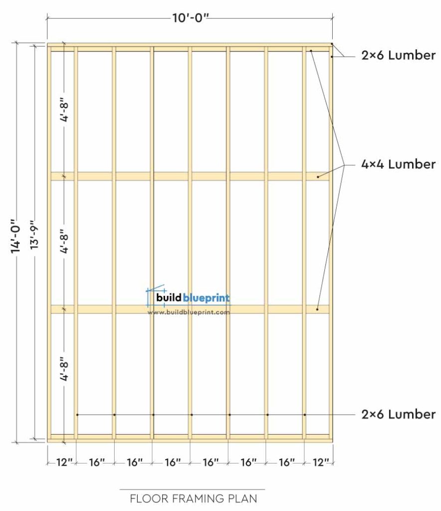 14x10 Garden Shed Plans - Build Blueprint