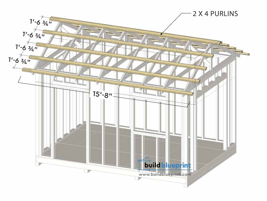 14x10 purlins layout