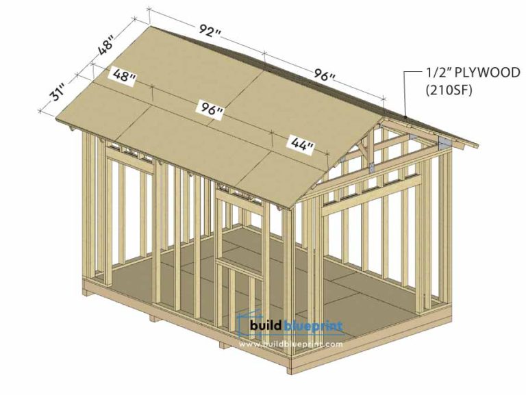 14x10 Garden Shed Plans - Build Blueprint