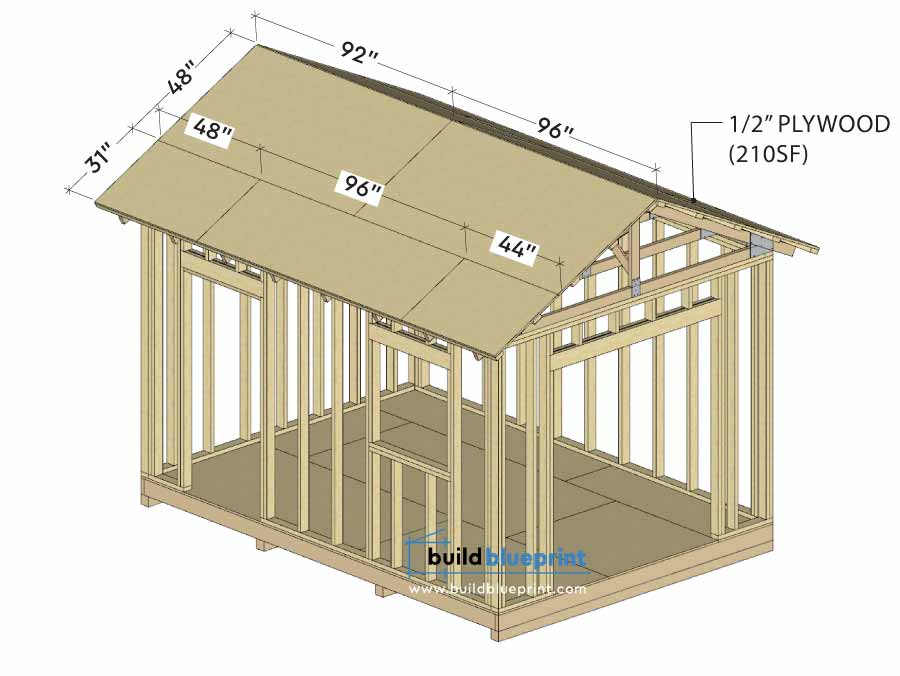 14x10 garden shed roof panel layout
