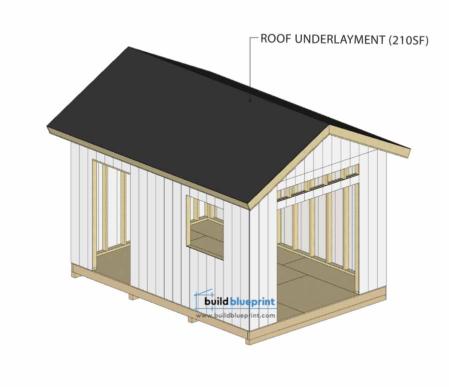 14x10 garden shed roof underlayment