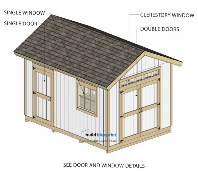 14x10 Garden Shed Plans - Build Blueprint