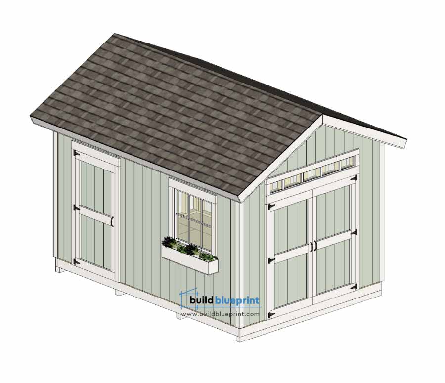 14x10 garden shed complete plans