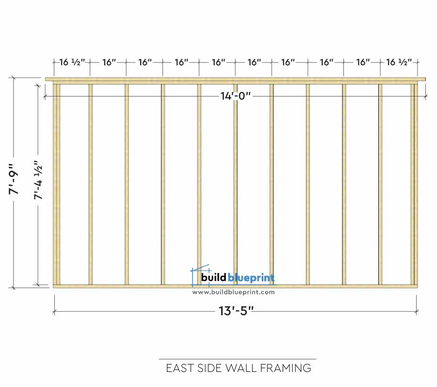 14x10 east wall elevation plan