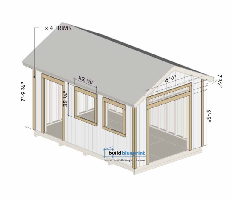 16x10 Garden Shed Plans - Build Blueprint