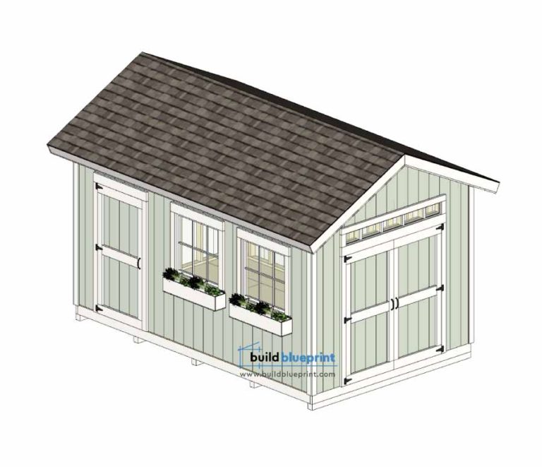 16x10 Garden Shed Plans - Build Blueprint