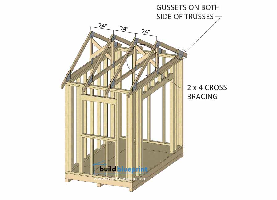 6x10 Garden Shed roof truss