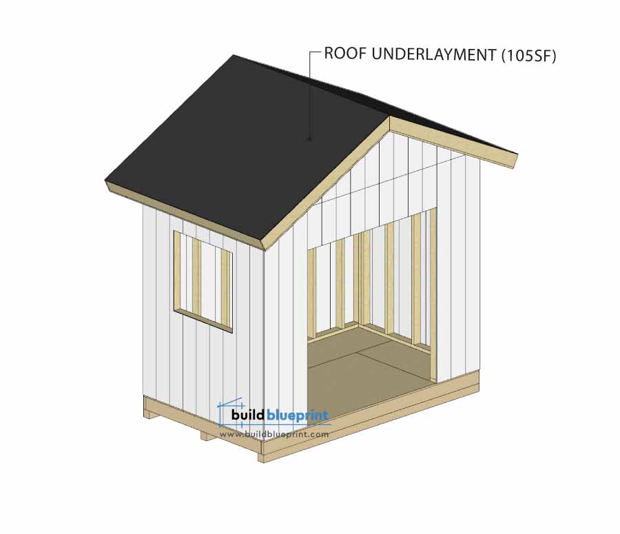 6x10 Garden Shed roof cover