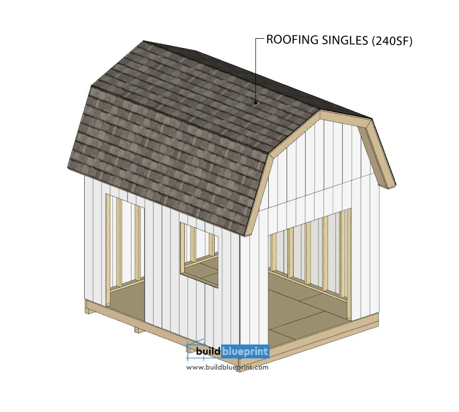 12x10 Barn Shed Roof Shingles