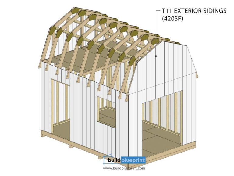 14x10 Barn Shed Plans - Build Blueprint