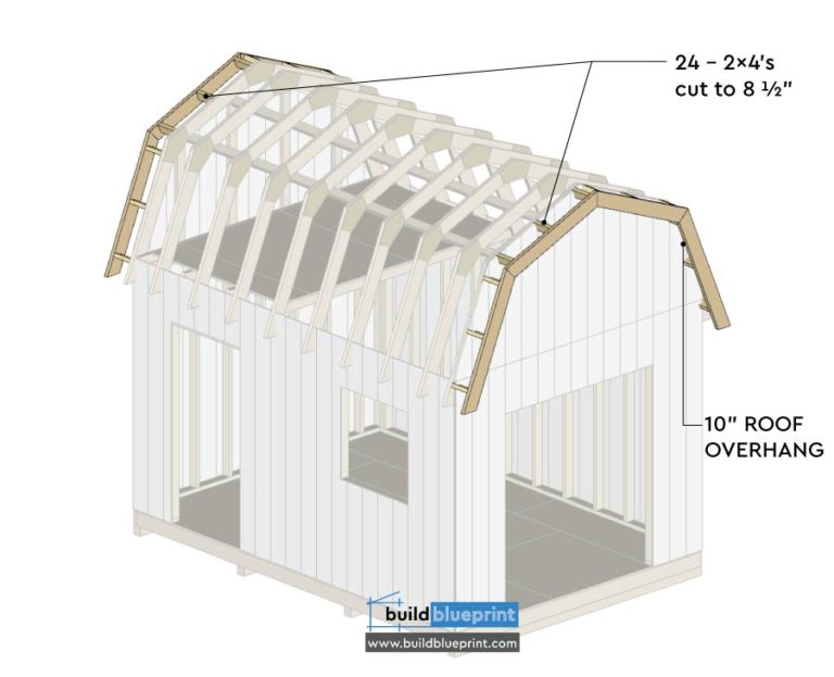 14x10 Barn Shed Plans - Build Blueprint