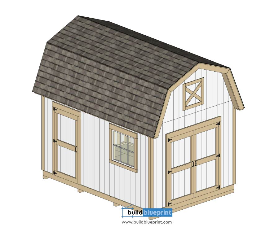 14x10 Barn Shed door and window plans