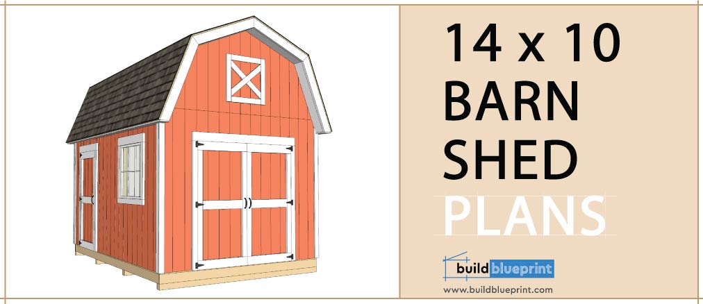 14x10 Barn Shed Free DIY Plans