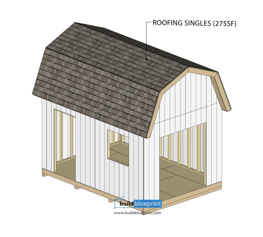 14x10 Barn Shed Roof Shingle Layout