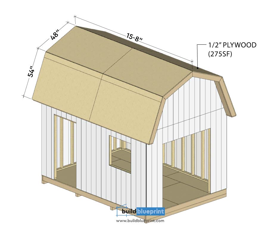 14x10 Barn Shed Roof Panel Layout