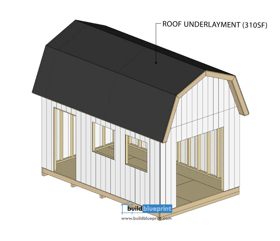 16x10 Barn Shed Underlayment Dimensions
