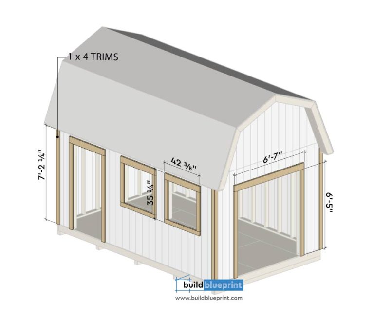 16x10 Barn Shed Plans - Build Blueprint