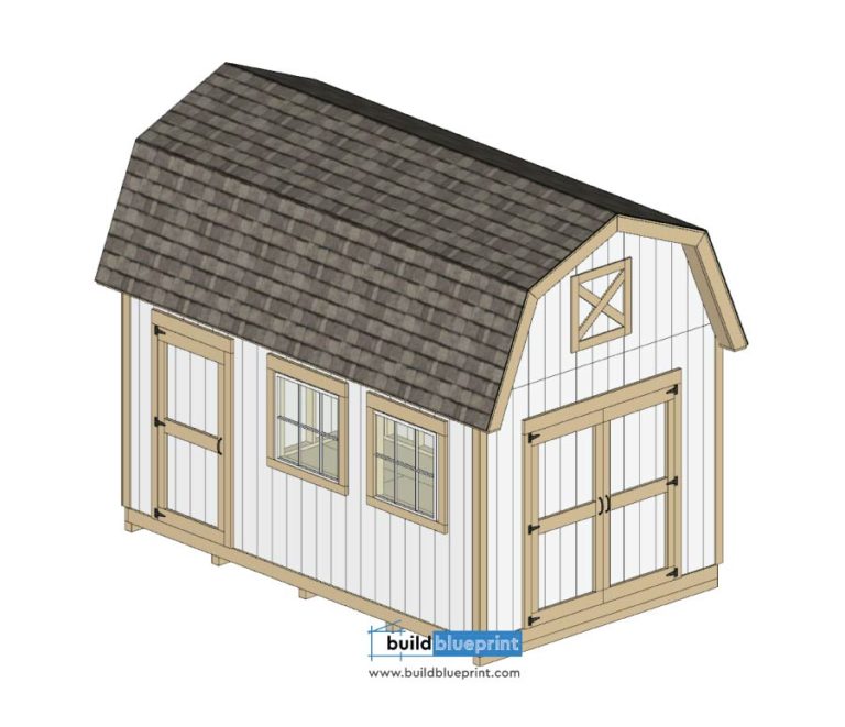 16x10 Barn Shed Plans - Build Blueprint