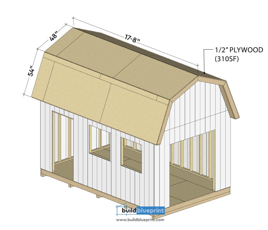 16x10 Barn Shed Roof Panel plans