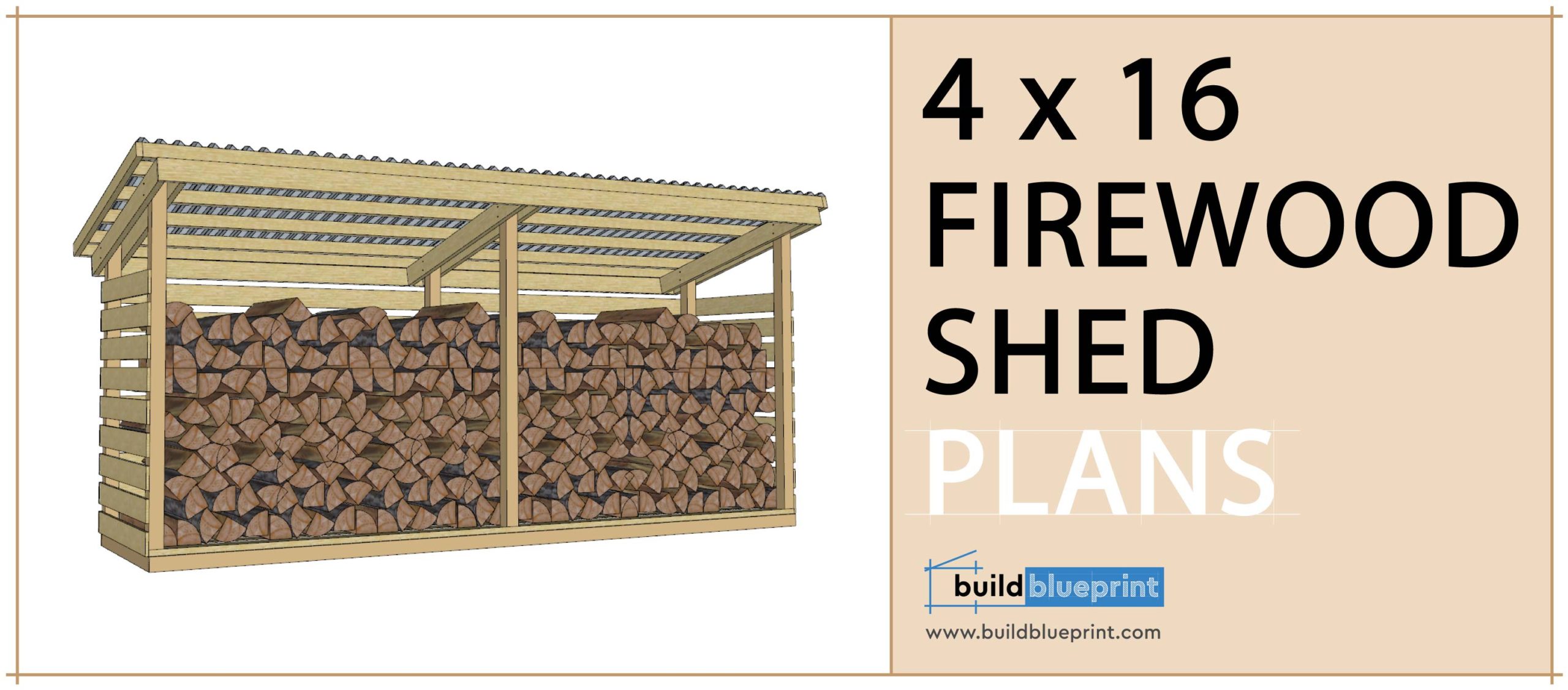 4x16 firewood shed plans
