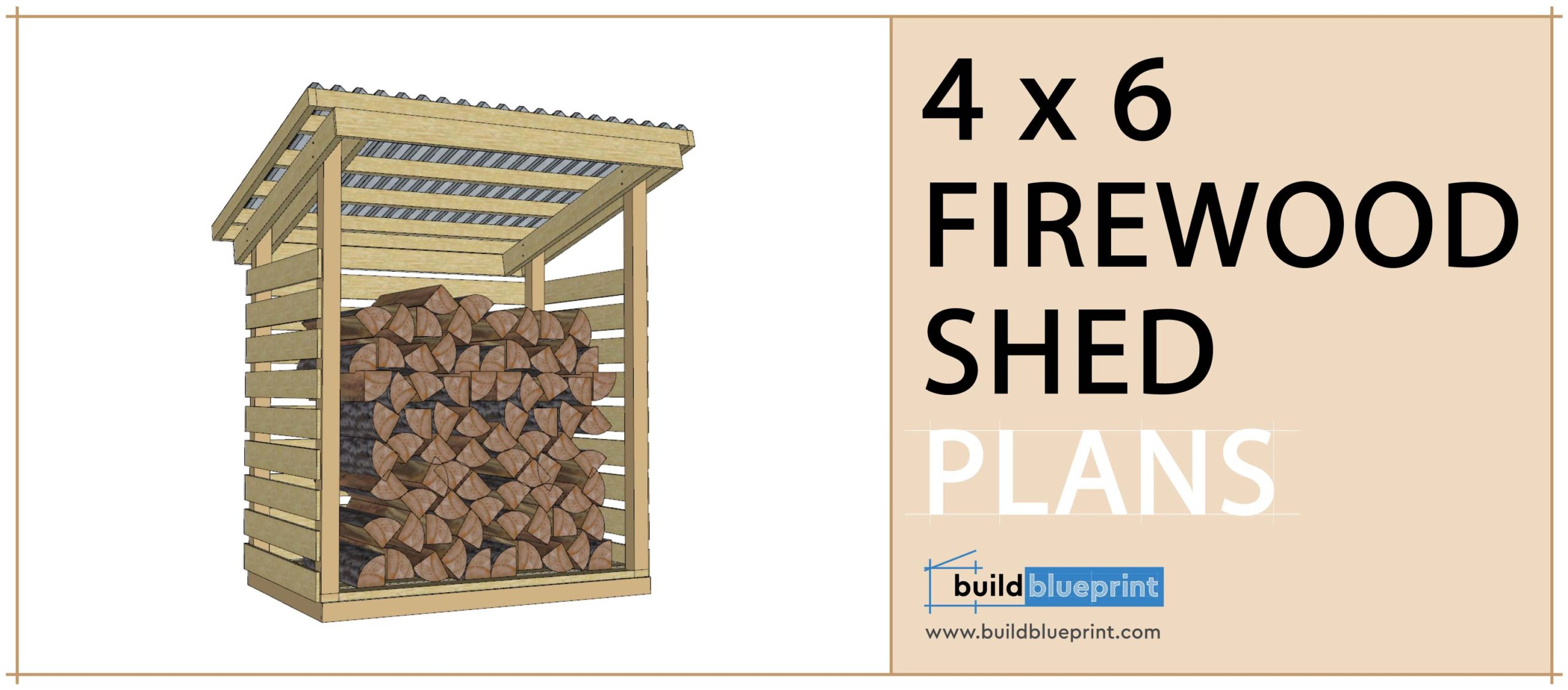 4x6 firewood shed plans
