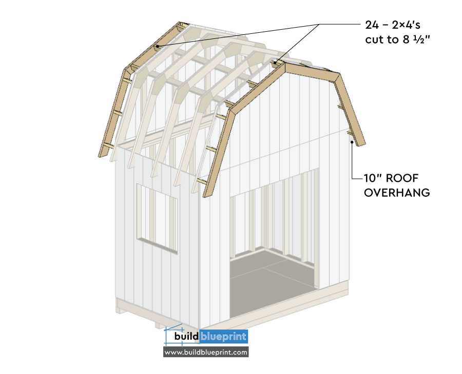 6x10 Barn Shed Roof Overhang