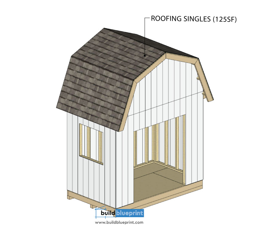 6x10 Barn Shed Roof Shingle Layout