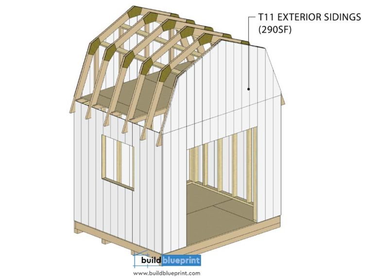 8x10 Barn Shed Plans - Build Blueprint