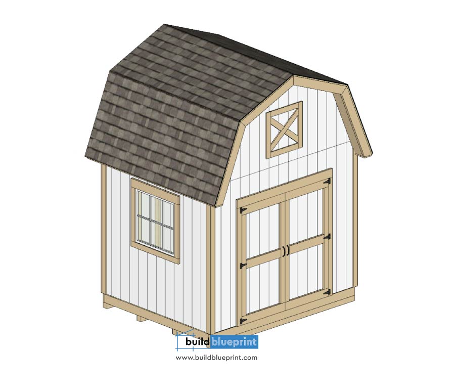 8x10 Barn Shed door and window plans