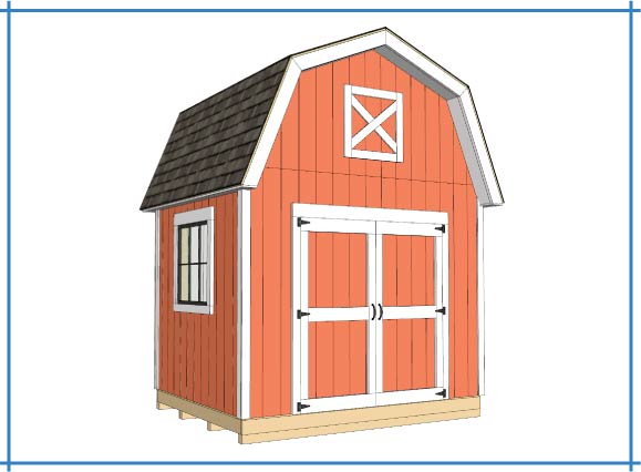 8X10 GAMBREL SHED BUILD YOUR OWN OUTBUILDING FOR STORAGE STEP BY STEP PLANS CD 