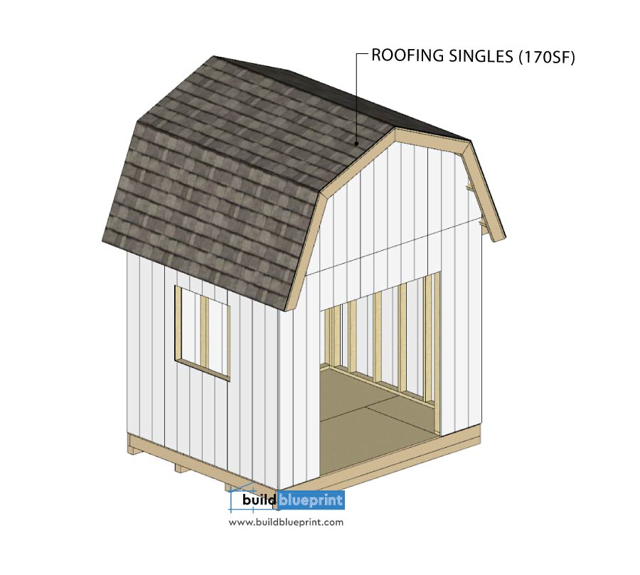 8x10 Barn Shed Roof Shingle Layout