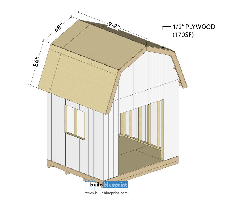 8x10 Barn Shed Roof Panel Layout