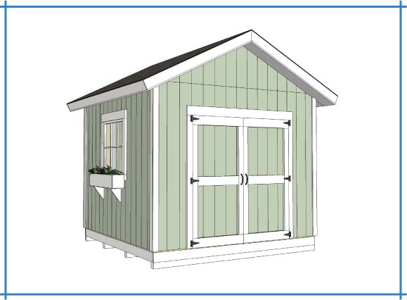 PROFESSIONAL DESIGN CD 10X10 GABLE ROOF BACKYARD UTILITY SHED PLANS CD 