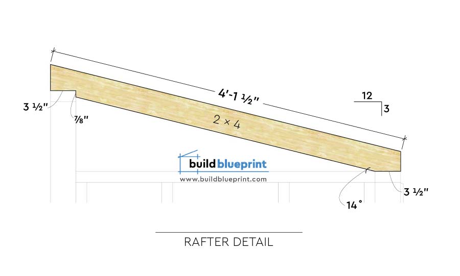 lean to shed rafter details