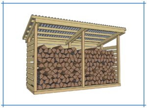4x12 firewood shed diy plans