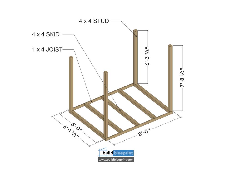 6x8 Firewood Shed Plans - Build Blueprint